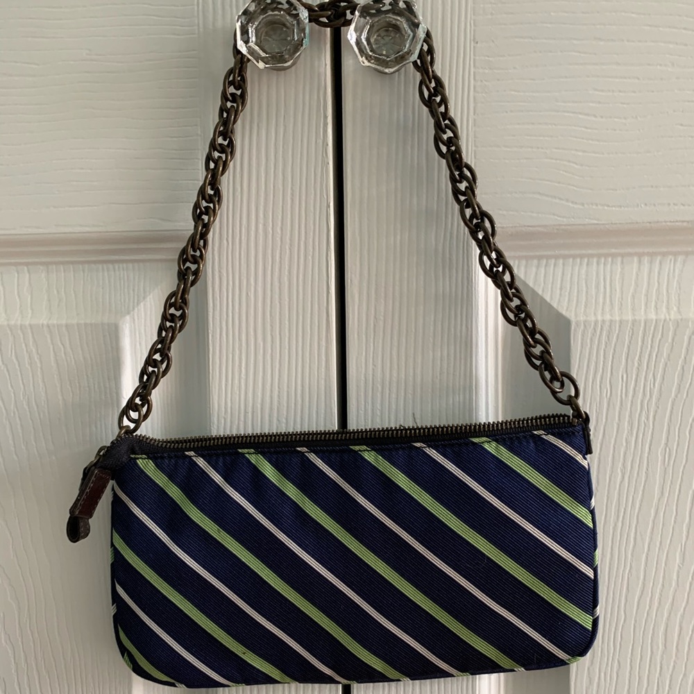 J Crew silk striped bag